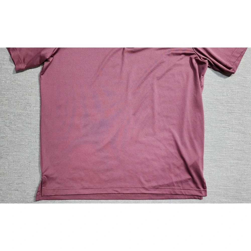 Adidas Golf‎ Mens Large Maroon Burgundy Short Sleeve Performance Polo Shirt L